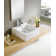 Modern Ceramic Square Vessel Bathroom Sink with Overflow