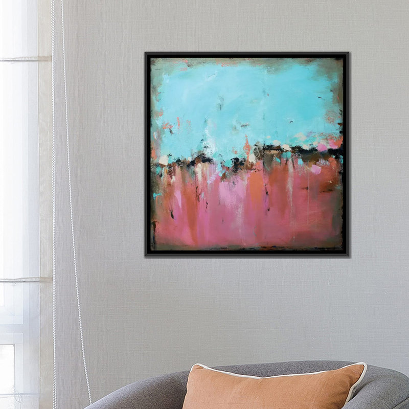 « matinée walk », reproduction sur toile, H 18 po x l 18 po x P 1,5 po, Toile encadrée noire, Pas de tapis