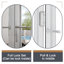 120 po H 80 po W Porte de patio pliante en aluminium blanche à ouverture droite avec stores 3 + 1-118804389-107731886