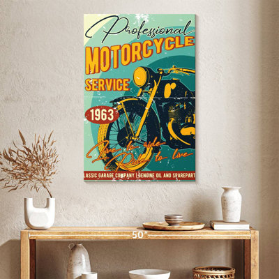 Affiche rétro de moto
