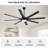 72"/84"/100" Outdoor/Indoor 8 Aluminum Blades Ceiling Fan With Light and Remote-1417812733-1417812723