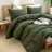 BESTOUCH Duvet Cover Set 100% Washed Cotton Linen Feel Lightweight-114986057-114986045