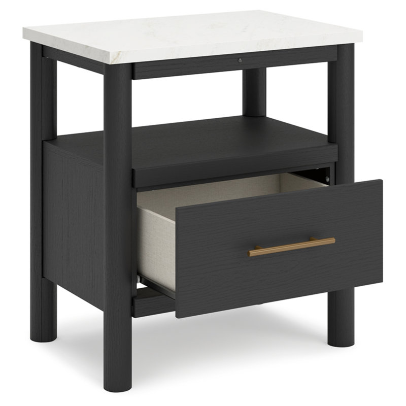 Table de chevet Brenli, Noir