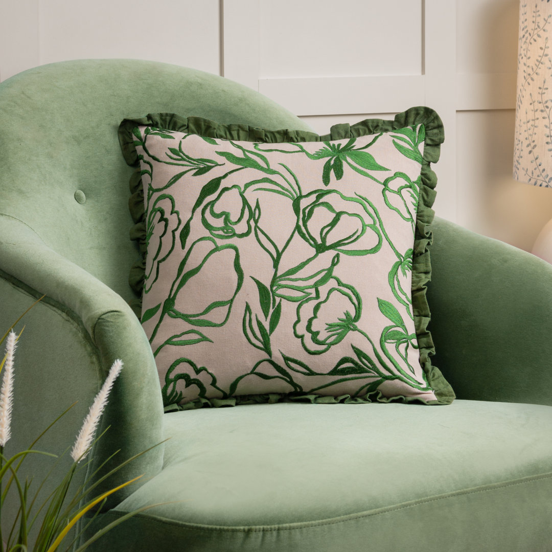 Reliance Floral Square Throw Cushion Cover