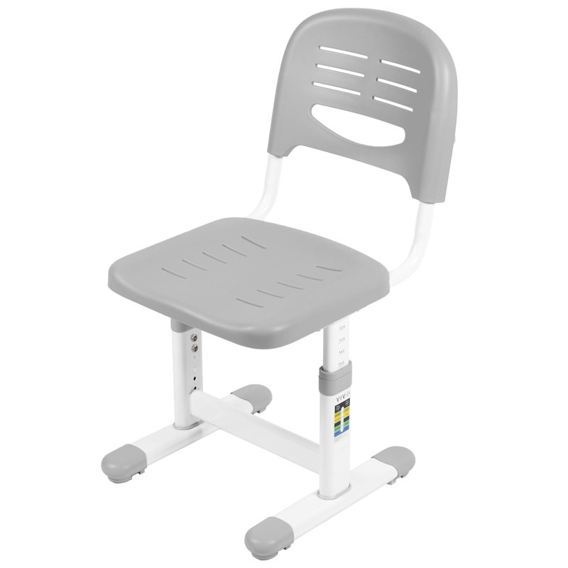 Gray Adjustable Height Kids' Desk Chair with Metal Frame