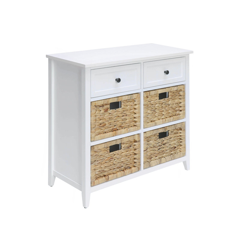 Flavius 6-Drawer Rectangular Accent Chest, White