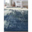 Abstract Area Rug in Dark Blue/Gray/Ivory
