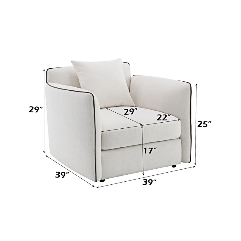 Upholstered Accent Chair With Pillow