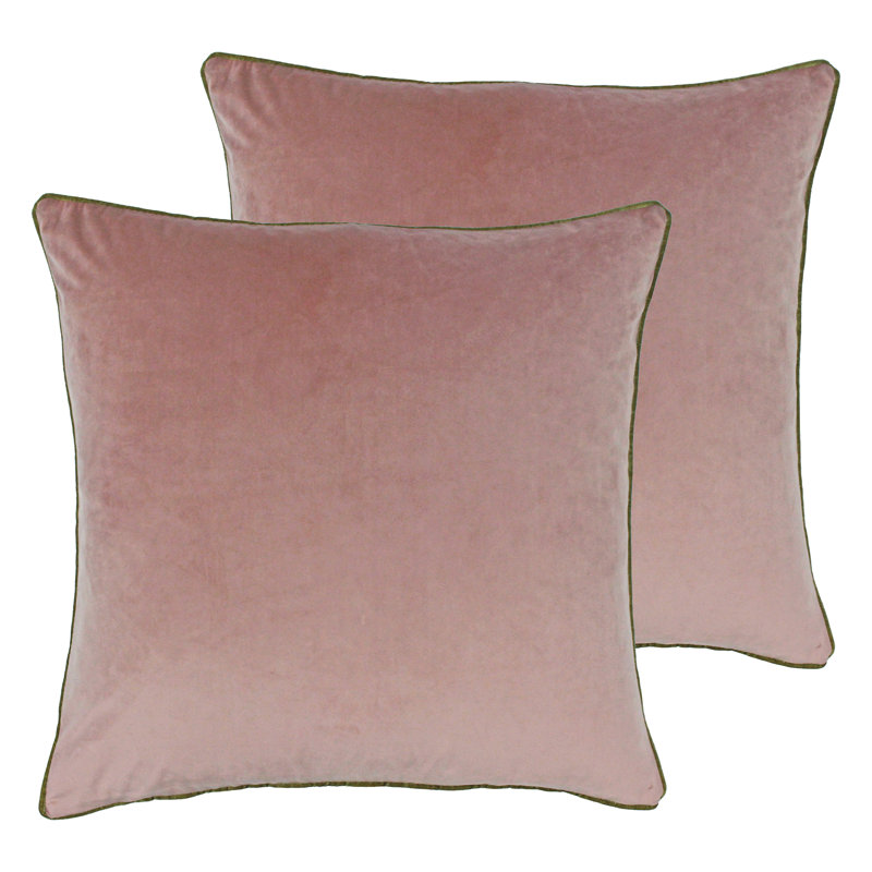 Square Meridian Square Scatter Cushion, Blush/Gold, Polyester