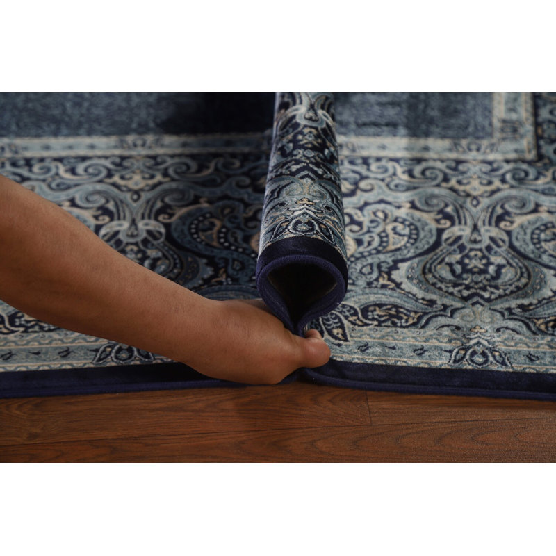 Tapis traditionnel turc bleu 6 x 10