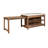 Rustic 61" Wide Oak Kitchen Island, Natural