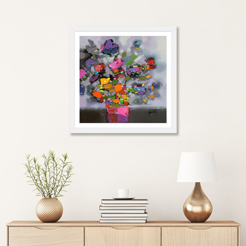Bouquet II par Scott Naismith - reproduction d'art, H 24 po x l 24 po x p 1 po, Papier encadré blanc