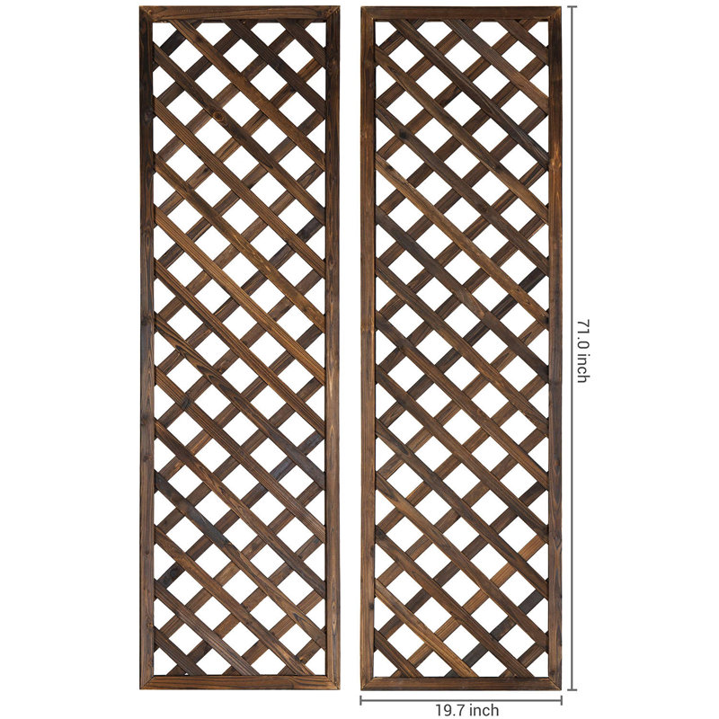 Panneau de treillis en bois H 70,86 po x l 1,18 po Kalvo