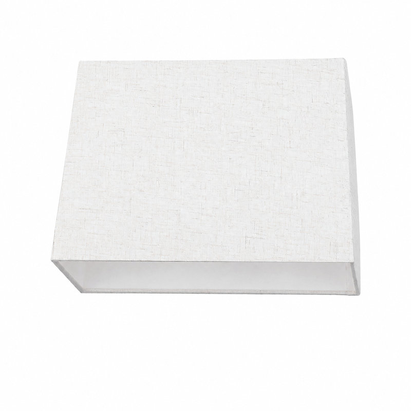 Abat-jour rectangulaire avoine, H 9,5 po x l 11,8 po x P 7 po, Brun