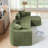 114" Cloud Sectional Couch with L-Shape Chaise, Modular Sofa  with Movable Ottoman, Upholstered Couches for Living Room Bedroom, No Assembly Required, Green-1169441531