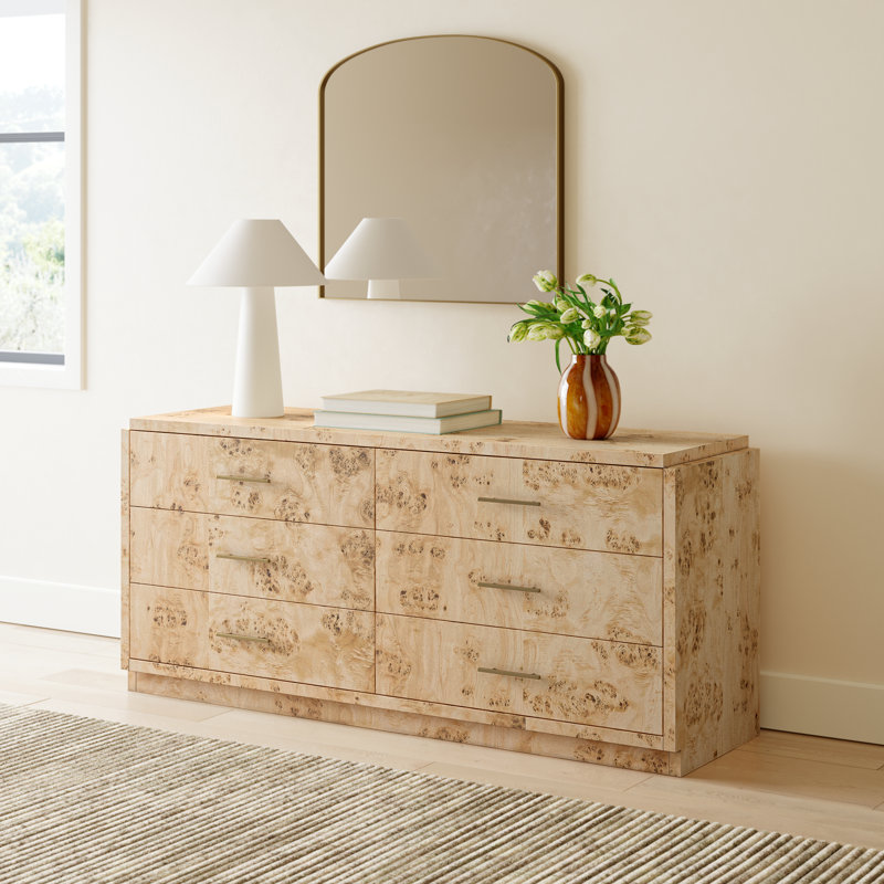 Kingston 68'' W 6 - Drawer Dresser, Beige