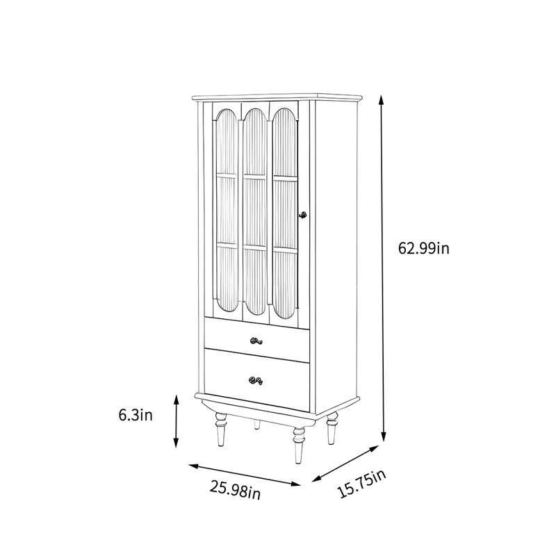 Creamy style storage cabinet