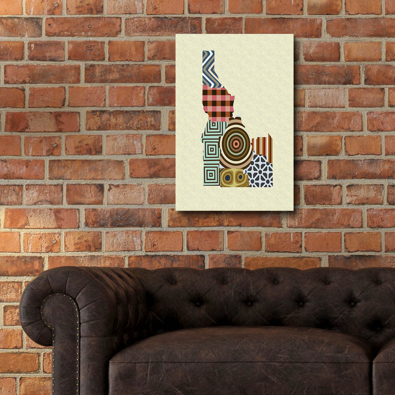 «Idaho State Map» par Lanre Adefioyue, H 24 po x l 16 po x P 0,2 po