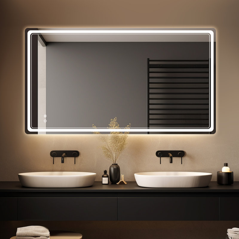 Miroir mural anti-buée Dibbrun, 27 po x 48 po, Rectangle