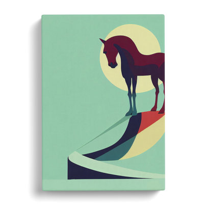 Lucky Horse Abstract - Wrapped Canvas
