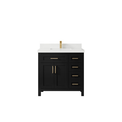 36'' Single Bathroom Vanity with Quartz Top