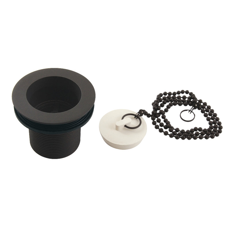 Kingston Brass Made To Match 1-1/2-Inch Chain and Stopper Tub Drain with 1-3/4-Inch Body Thread, Brushed Nickel