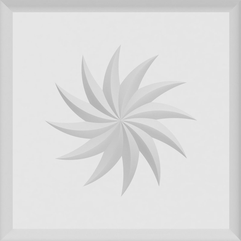 Standard Sedgwick Spiral Rosette With Rounded Edge, 4" H x 4" W x 1" D