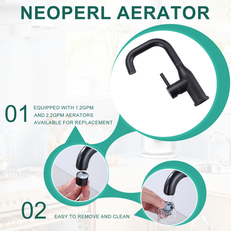 Single Handle Deck Mounted Bar Faucet Inclued Supply Lines, Oil Rubbed Bronze