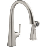 Graze Kitchen Sink Swing Spout Faucet With Sidespray