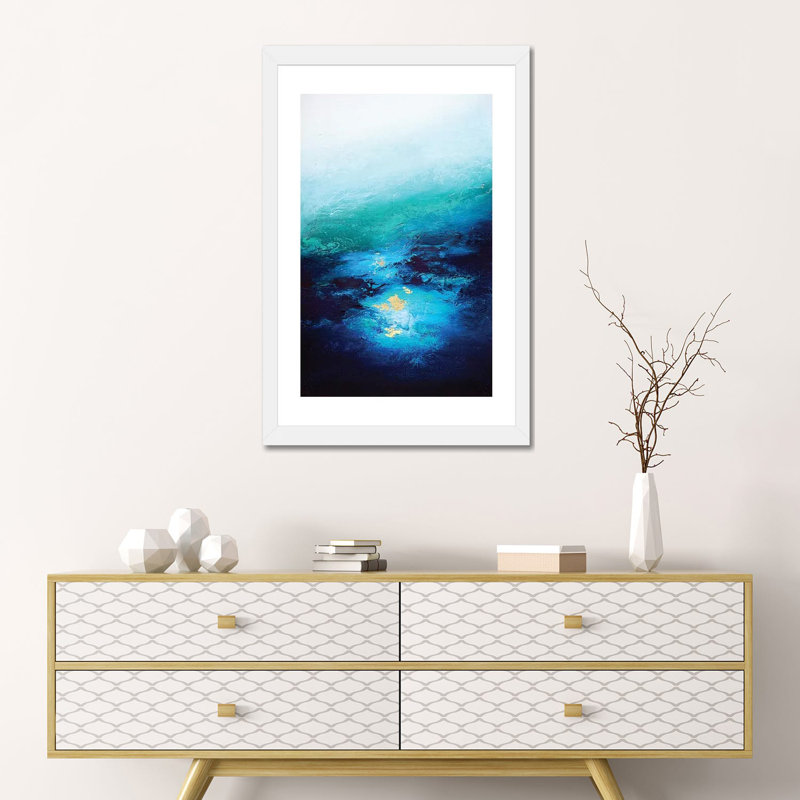 «Under Great Profonds» par Spell rebond Fine Art - Print, White Paper, 24" H x 16" W x1" D, Blanc