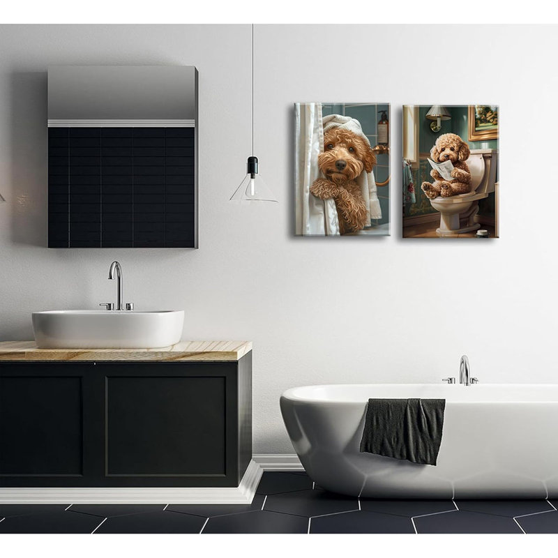 Art animalier sur toile, 2 pièces