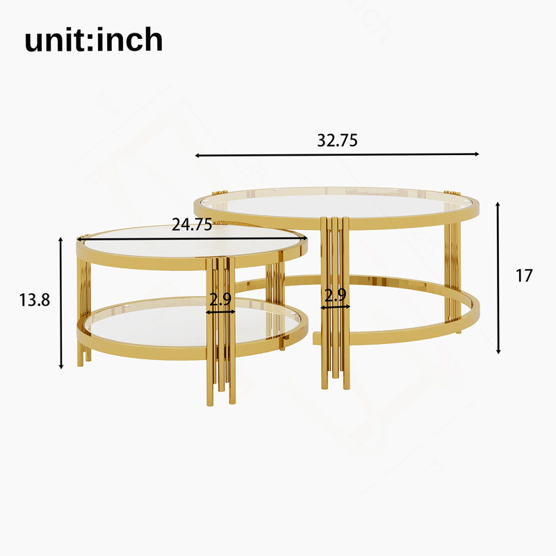 Ensemble de tables basses 2 pièces Modern