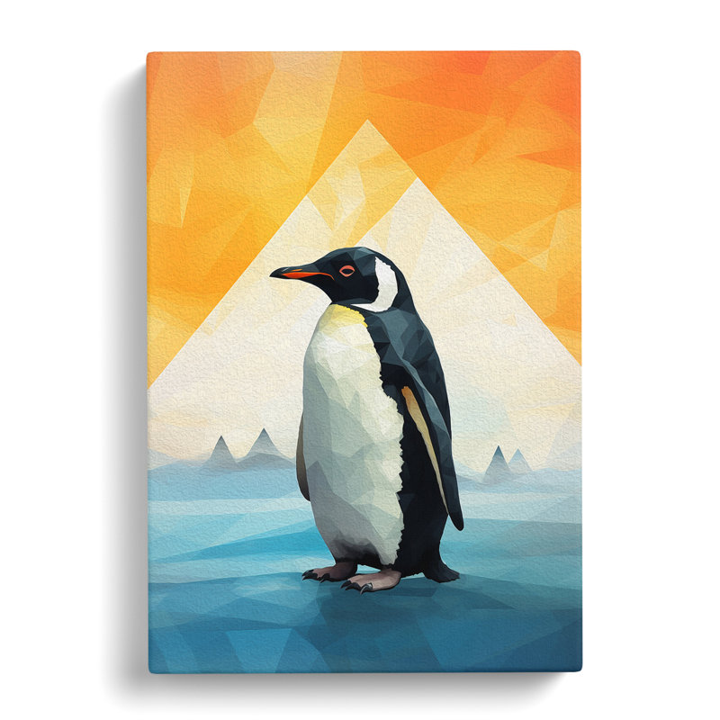 Penguin Geometric No.3 - No Frame Print, 50cm H x 35cm W x 3cm D