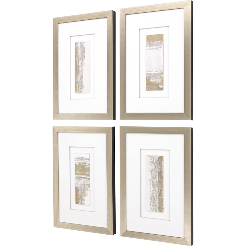 Catalyst S / 4 par THE Studio - Ensemble de 4 peintures sur bois encadrées