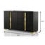 Commode contemporaine Lillestrom, noir / or