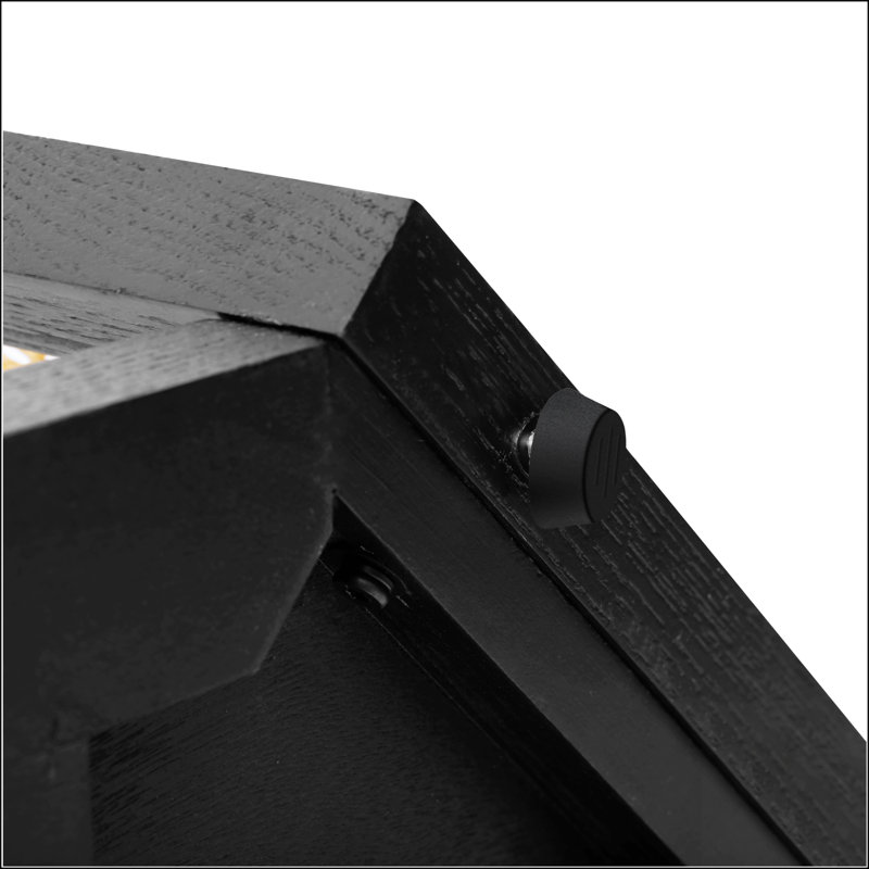 Console étroite avec plateau unique et irrégulier, Noir