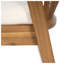Ensemble de 2 chaises de salle à manger d'extérieur en bois d'acacia avec finition en teck et coussins
