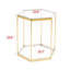 Table de bout en verre, table d'intérieur, table de chevet, table de chevet avec cadre en acier inoxydable-1604317687