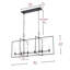 Luminaire suspendu rectangulaire à 6 lumières pour îlot de cuisine Vanny