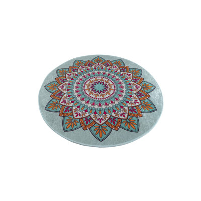 Tapis de bain de qualité supérieure, diamètre de 39,4 pouces, 100% polyester, antiallergique, anti-poussière et antitache, surface antidérapante | Lavable à la machine à 86 ° F, 700 g / m² | Doux et durable pour la sécurité et le confort de la salle de bain