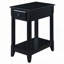 Table d'appoint noire avec tablette inférieure-1712953073