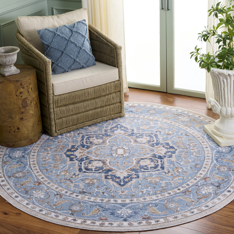 Ellwood 212 Performance Oriental Rug, Round 6'5"