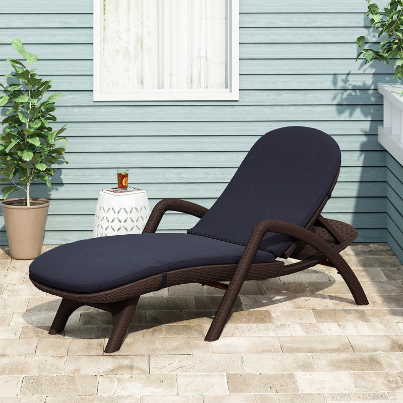 Coussin de chaise longue Mikael Cush-Navy, Noir