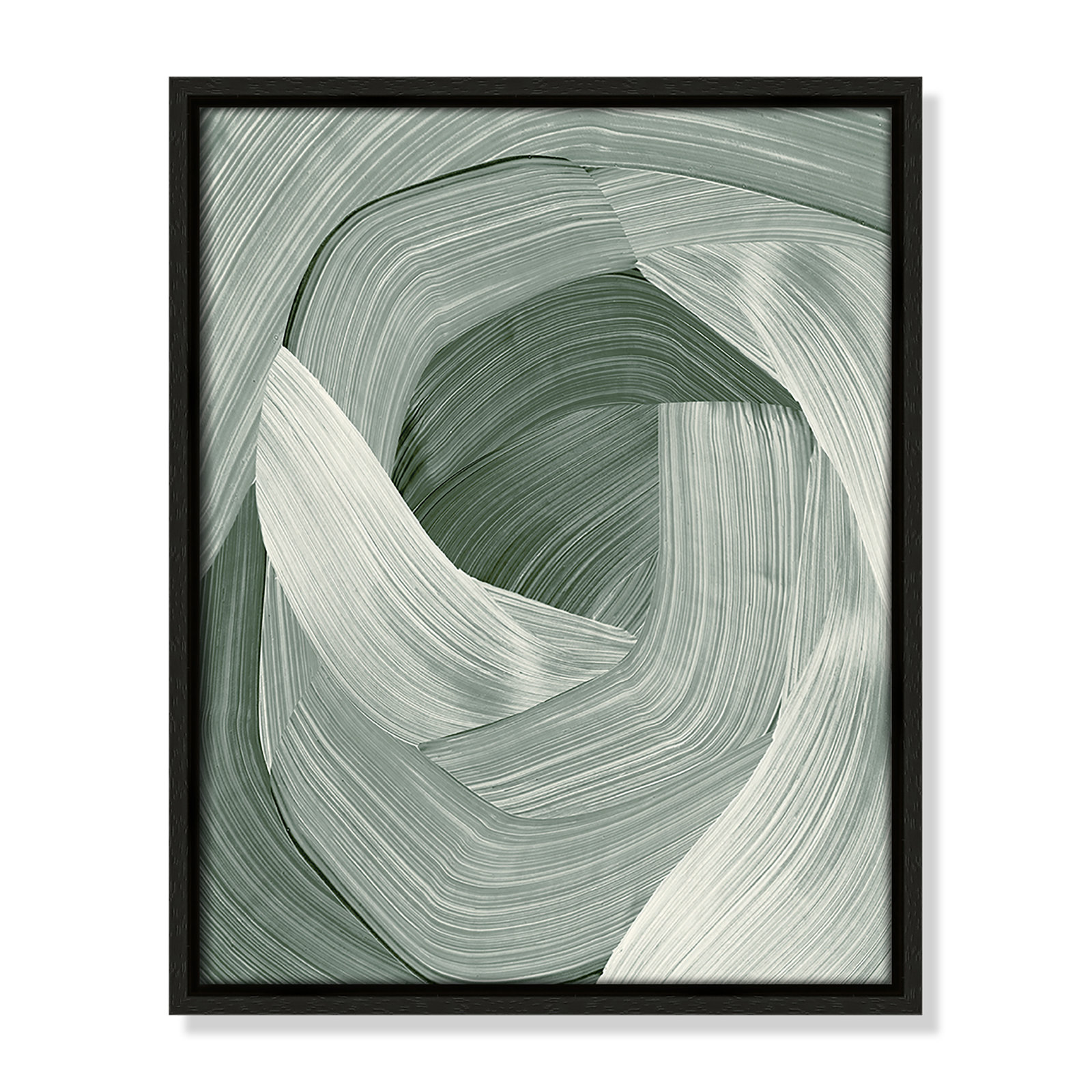 Wyn "Enriched Emerald" Print, 15.5" H x 12.5" W, Espresso