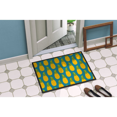 Tapis de porte d’extérieur anti-dérapant ananas