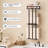 3-Tier Black Metal Bathroom Towel Rack, Wall Mounted Storage Rack with Top Mesh Shelf for Rolled Towels, Rust-Resistant Single