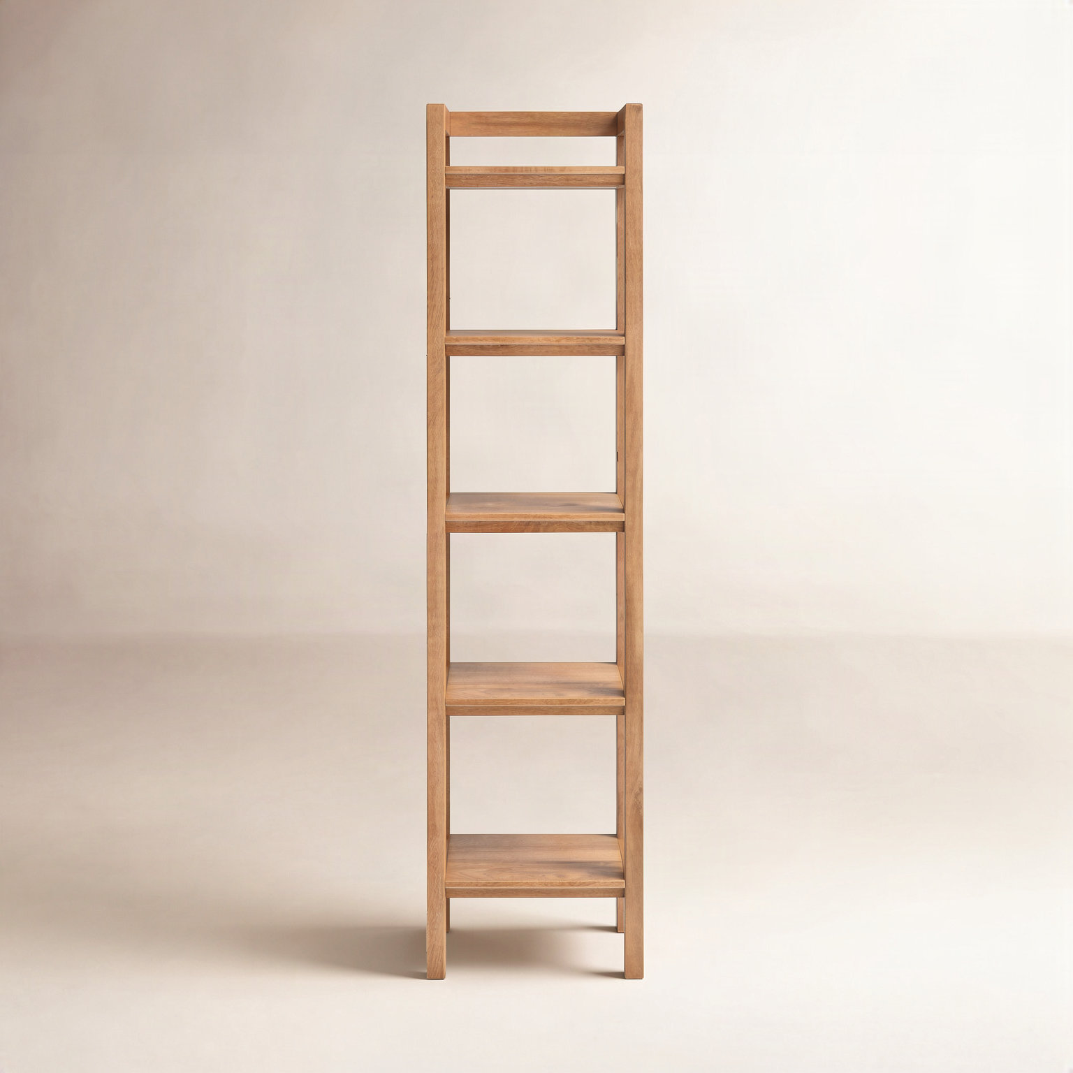 Stills Mango Bookcase, 70" H x 18" W x 16" D, Mid Tone Honey
