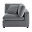 Chaise de coin Caylie - gris anthracite