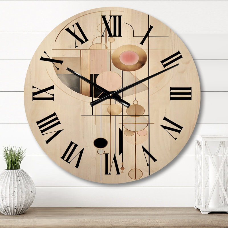 Horloge murale en bois massif Uniontown, Moyenne