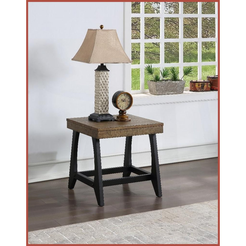 Table basse avec plateau en planches délavées Ralston - Fabrication en bois franc avec charme d'antan Cadre robuste